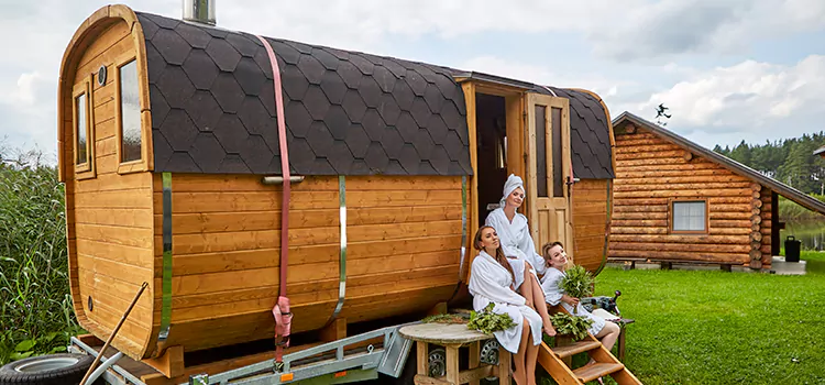 Residential Outdoor Cabin Sauna Construction in Oakville, Ontario