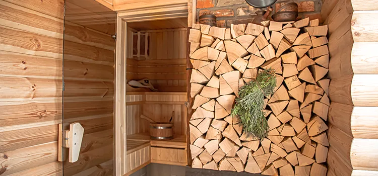 Eucalyptus Wood Sauna Walls Repair And Installation in Oakville, ON